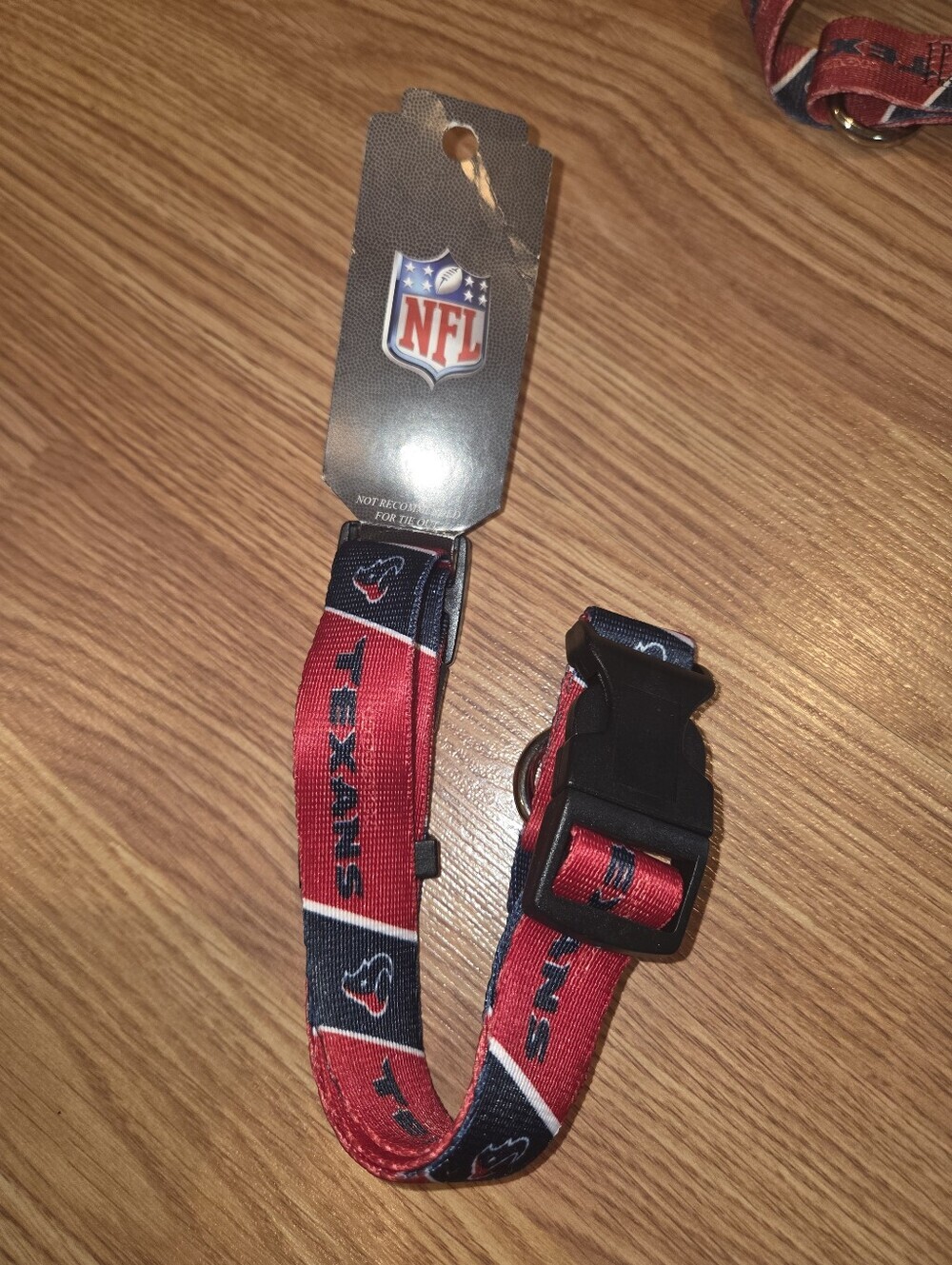 Houston Texans Adjustable Dog Collar S, M, L NFL Football Red Team Logo NWT